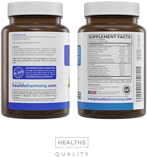 Thyroid Support with Iodine - 120 Capsules (Non-GMO)