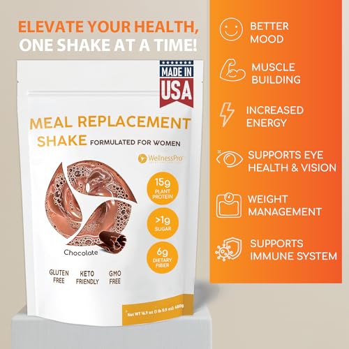 HARMONIFY Meal Replacement Shake for Women with Chocolate Flavor, 15g Plant Based HARMONIFY