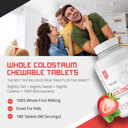 Bovine Colostrum Chewable Tablets - TBR Labs - with Immunoglobulins and Lactoferrin TBR Labs