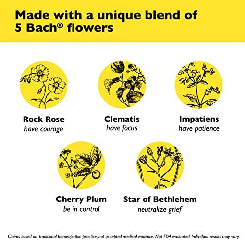 Bach RESCUE PEARLS, Natural Orange Vanilla Flavor, Natural Stress Relief, Homeopathic Flower Essence RESCUE