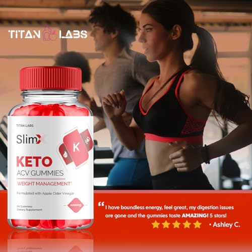 (3 Pack) SlimX Keto ACV Gummies, SlimX Keto ACV Advanced Weight Loss 1000MG Apple 