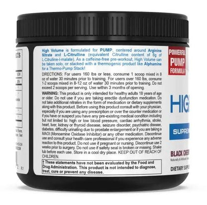 PEScience High Volume + Prolific Pre-Workout Stack, Powerful Nitric Oxide & Energy Supplement Bundle, Black Cherry