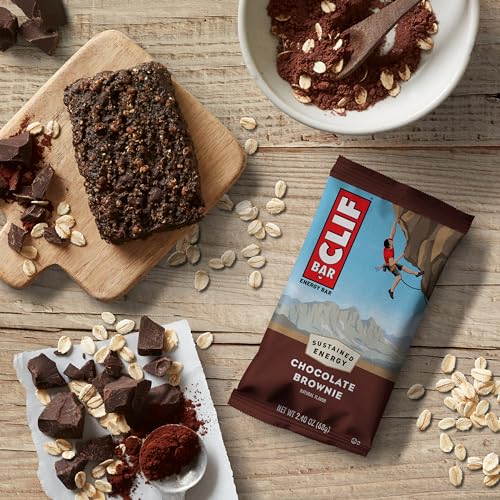 CLIF BAR - Chocolate Brownie Flavor - Made with Organic Oats - Non-GMO