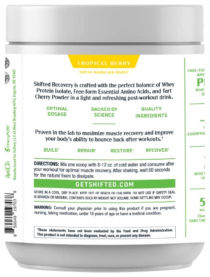 SHIFTED Whey Protein Isolate Protein Powder Post Workout Recovery Drink Mix SHIFTED