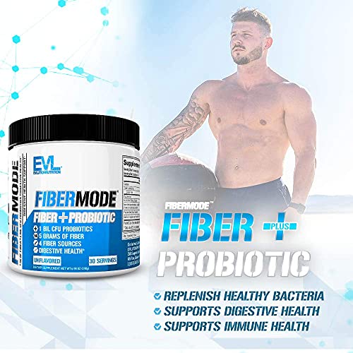Evlution Nutrition FiberMode Fiber Plus Probiotic - 5 Grams of Fiber, Digestive Health Evlution