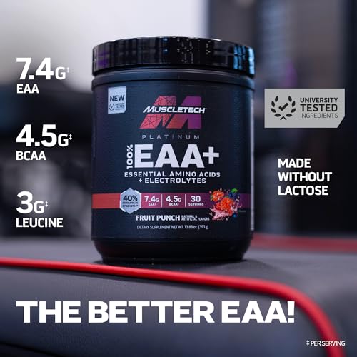 MuscleTech | Platinum 100% EAA+| Essential Amino Acids| Muscle Strength Builder MuscleTech