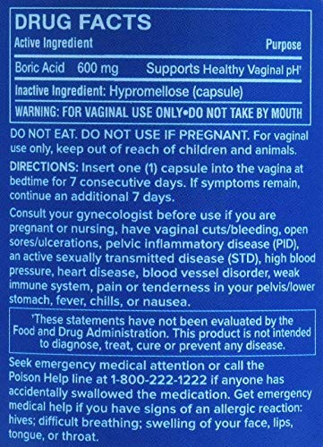 doctor MK's NATURAL Boric Acid Suppossitories (600mg) with Individually Wrapped Applicators doctor MK's NATURAL