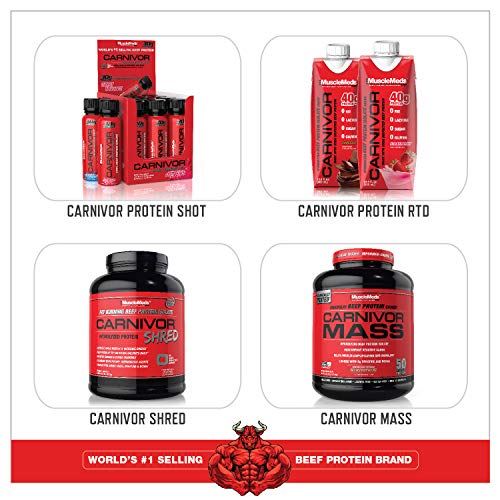 MuscleMeds Carnivor Bioengineered Beef Protein Isolate, Vanilla Caramel, 3.9 Pound MuscleMeds