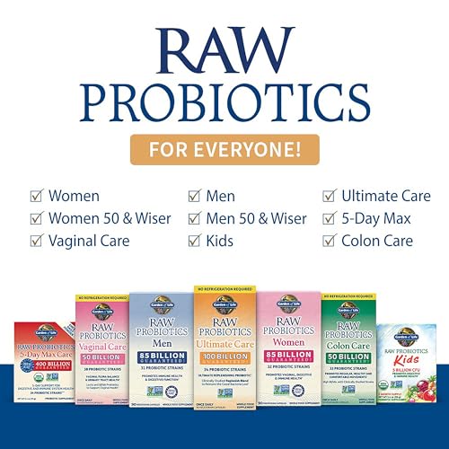 Garden of Life Probiotics for Women and Men - Raw Probiotics Colon Care 50 Billion Garden of Life