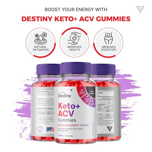 (2 Pack) Destiny Keto ACV Gummies, Destiny Keto Gummies Advanced Weight Loss Plus