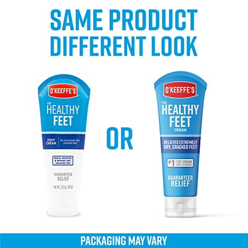 O'Keeffe's for Healthy Feet Foot Cream, Guaranteed Relief for Extremely Dry, Cracked Feet O'Keeffe's