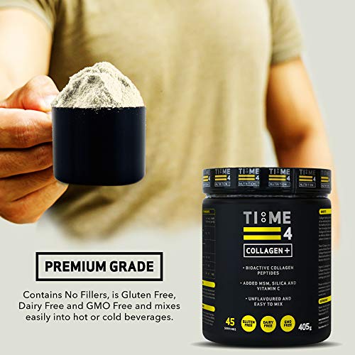 Time 4 Collagen + 45 Servings – Pure Hydrolysed Collagen Powder for Women & Men Time 4 Nutrition