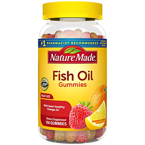 Nature Made Fish Oil Gummies, Omega 3 Fish Oil Supplements, Healthy Heart Support