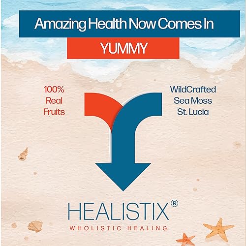Healistix Pineapple Irish Sea Moss Gel 16 Oz - St Lucia Wildcrafted Seamoss Gel, Packed HX HEALISTIX