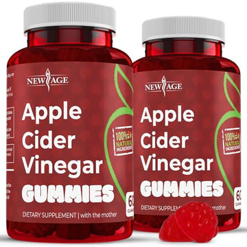NEW AGE Apple Cider Vinegar Gummies 2-Pack - 120 Count - Immunity & Detox 