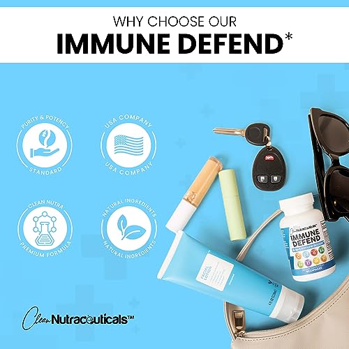 Immune Defense Support Supplement 8 in 1 w/Zinc 50mg Quercetin, VIT C