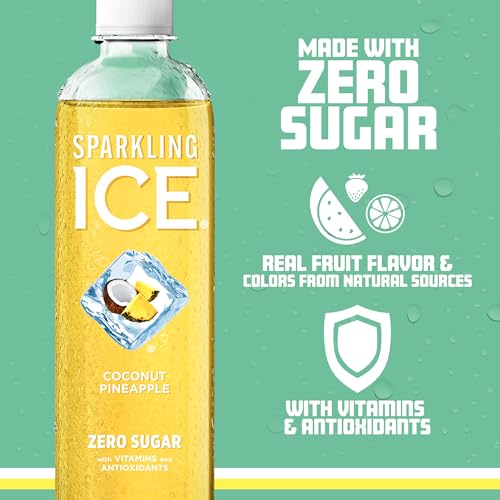 Sparkling Ice, Coconut Pineapple Sparkling Water, Zero Sugar Flavored Water, with Vitamin Sparkling ICE