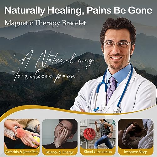 Feraco Magentic Copper Bracelet for Women,Vintage Flower Copper Cuff Bracelet Feraco