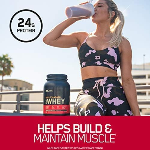 Optimum Nutrition Gold Standard 100% Whey Protein Powder, Double Rich Chocolate Optimum Nutrition