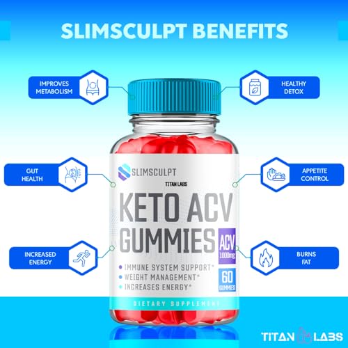 Slimsculpt Keto ACV Gummies, Slim Sculpt Keto ACV Gummies Advanced Weight Loss 1000MG Titan Labs