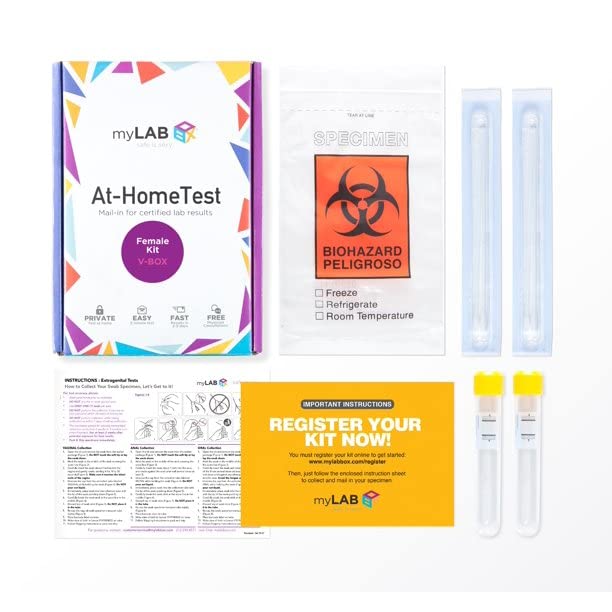 myLAB Box STD at Home Test for Yeast, Vaginal Health Combo CLIA Lab Certified Results myLAB Box