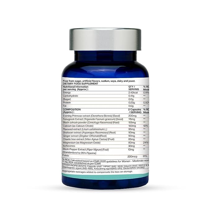 Happy Pause Capsules, Menopause Supplements for Women, Natural Support for Hot Flashes, Hormone generic