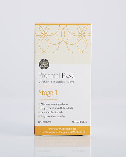 Prenatal Ease Stage 1, First Trimester Multivitamin, Contains Methylfolate, Premium Grade Ginger