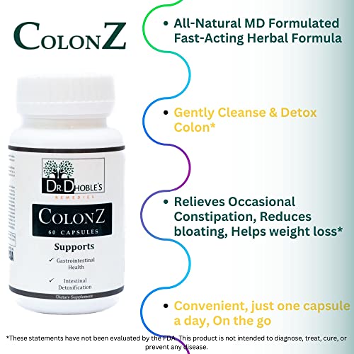 Dr. Dhoble’s Remedies ColonZ Colon Cleanser & Detox – Helps Occasional Constipation DR. DHOBLE’S REMEDIES