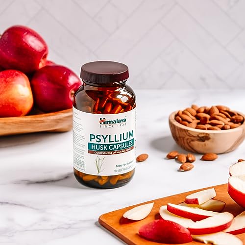 Himalaya Psyllium Husk Capsules, Natural Daily Fiber Supplement, Regularity, Constipation