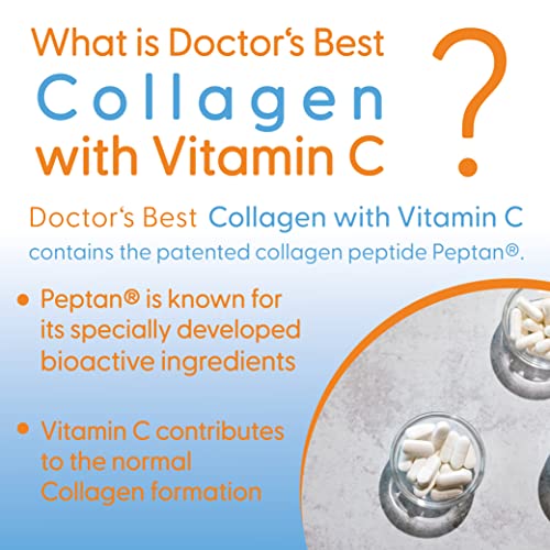 Doctor's Best, Collagen Types 1 and 3, Peptane & Vitamin C, 1,000mg, 180 Tablets Doctor's BEST