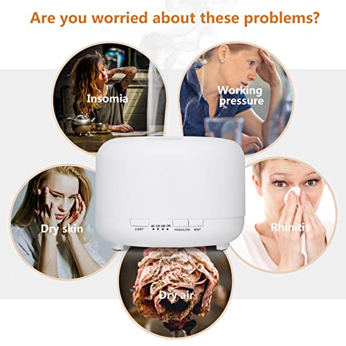 Hianjoo 450ml Essential Oil Diffuser, Electric Aroma Ultrasonic Aromatherapy Fragrant Oil Hianjoo