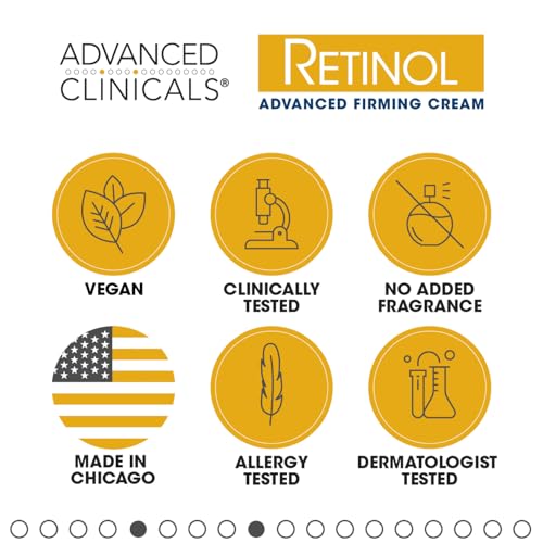 Advanced Clinicals Retinol Cream. Value Set- Two spa size 16oz bottles with pump Advanced Clinicals