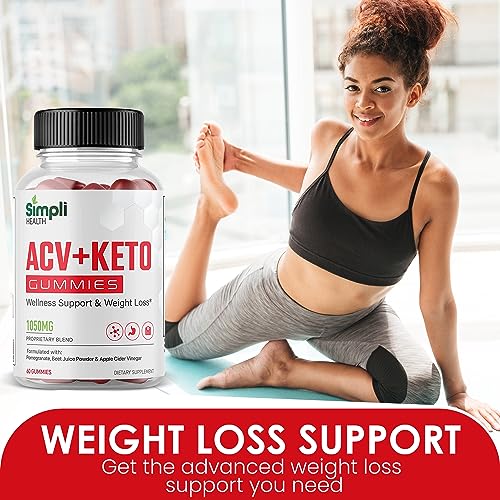 Nutrocell Simpli Health ACV Ketos Gummies Keto Apple Cider Vinegar 1050mg Nutrocell