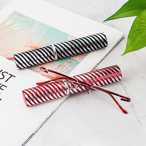 DXYXYO Mini Rimless Reading Glasses for Women Men, 2 Pack Slim Pocket Compact Metal DXYXYO