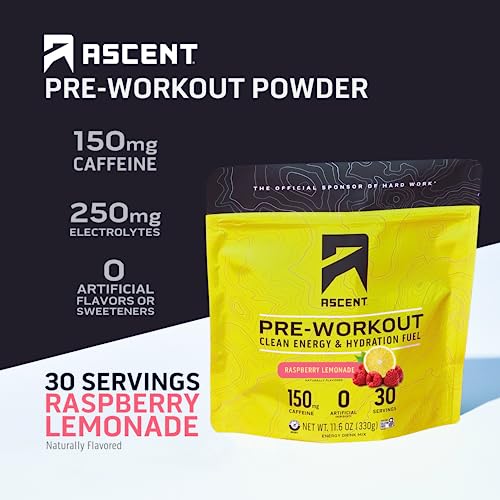 Ascent Pre Workout Powder - Preworkout for Men & Women with No Artificial Ingredients Ascent