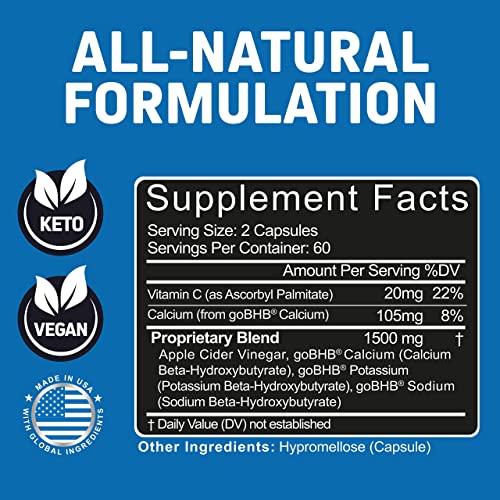 Herbtonics Apple Cider Vinegar Capsules Plus Keto BHB | Fat Burner & Weight Loss Herbtonics