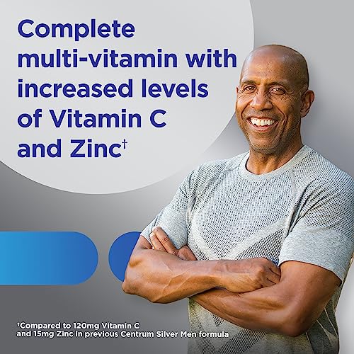 Centrum Silver Men's 50+ Multivitamin with Vitamin D3, B-Vitamins, Zinc for Memory Centrum