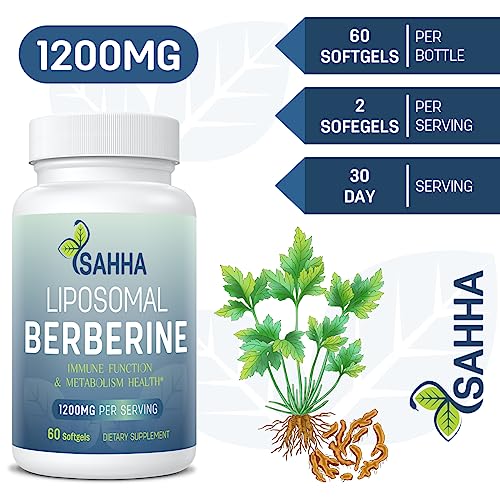 Sahha Advanced Liposomal Berberine 1200mg - Maximized Absorption for Optimal Results Sahha