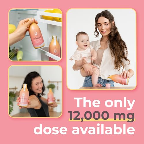 Collagen Supplements for Women, Highest-Dose 12000mg Liquid Collagen Peptides, Bovine Collagen Healu