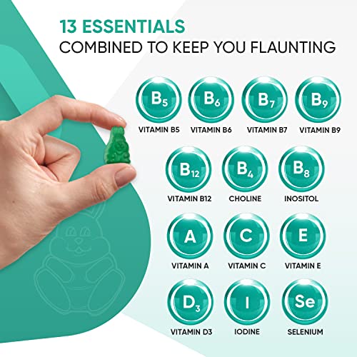 Biotin Gummies 5000mcg - with Vitamin A, B, C, D, E & Selenium – 120 Hair Nails and Skin maxmedix