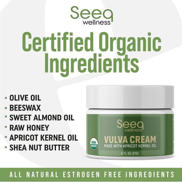 Seeq Wellness Organic Vulva Balm, Intimate Skins Care, Menopause Support, Relieves Feminine Seeq Wellness