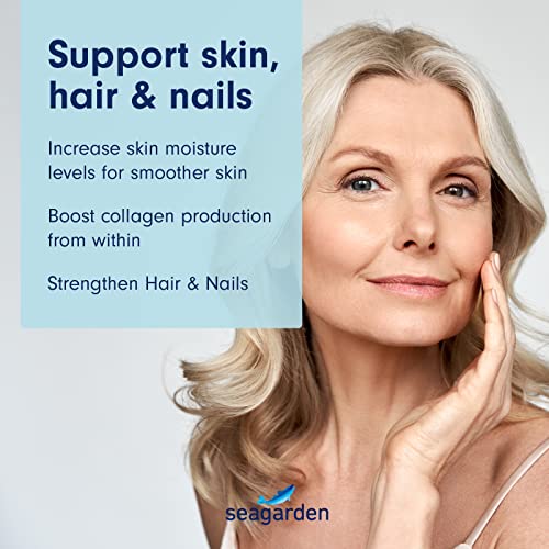 Seagarden Marine Collagen Capsules + Vitamin C | Collagen Peptides (Type I & III) SEAGARDEN