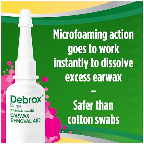 Debrox Ear Wax Removal Drops, Gentle Microfoam Ear Wax Remover, 0.5 Fl Oz Debrox