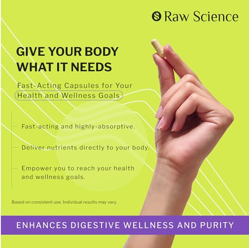 Colon Cleanse - Detox, Digestive Health, Psyllium Husk, Aloe Vera, Bentonite Clay, Acidophilus Probiotic S RAW SCIENCE