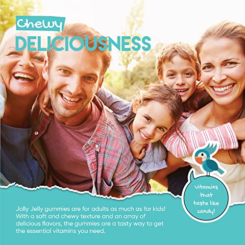 Marine Collagen Gummies by Jolly Jelly® - Wild-Caught Marine Collagen Tapioca Gummies - Type 1 Hydrolysed Collagen - Strawberry Flavour - 60 Gummies. JOLLY JELLY