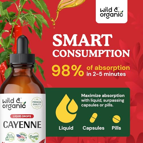 Cayenne Pepper Supplements - Organic Cayenne Pepper Tincture - Cayenne Pepper Liquid Wild & Organic