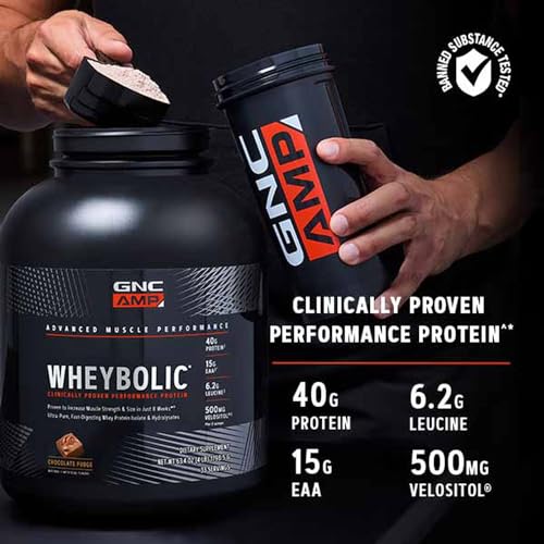 GNC AMP Wheybolic | Targeted Muscle Building and Workout Support Formula | Pure Whey GNC