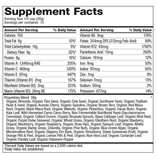 Dr. Schulze's SuperFood Ultra | Organic Super Food Powder | Vitamin B Complex and 520% Dr. Schulze's