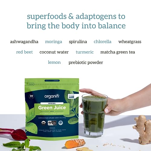 Organifi Green Juice and Red Juice Bundle - 30 Day Supply - Delicious, Refreshing Organic Organifi