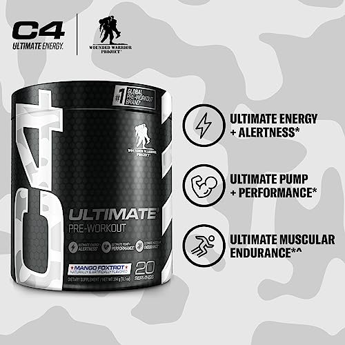 Cellucor C4 Ultimate x WWP Pre Workout Powder Mango Foxtrot - Sugar Free Preworkou Cellucor